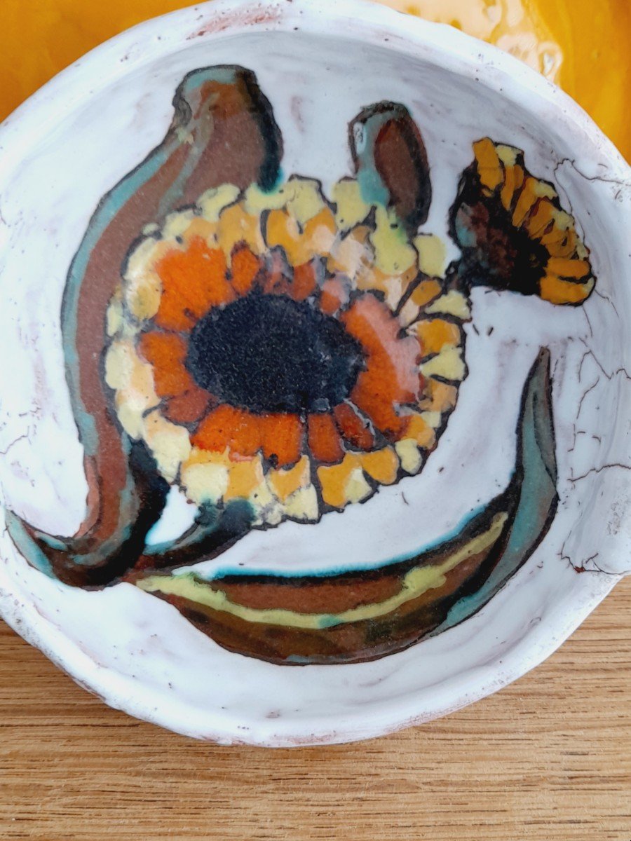 Paire De Bol Et Assiette Céramique Paule Garsmeur-photo-4