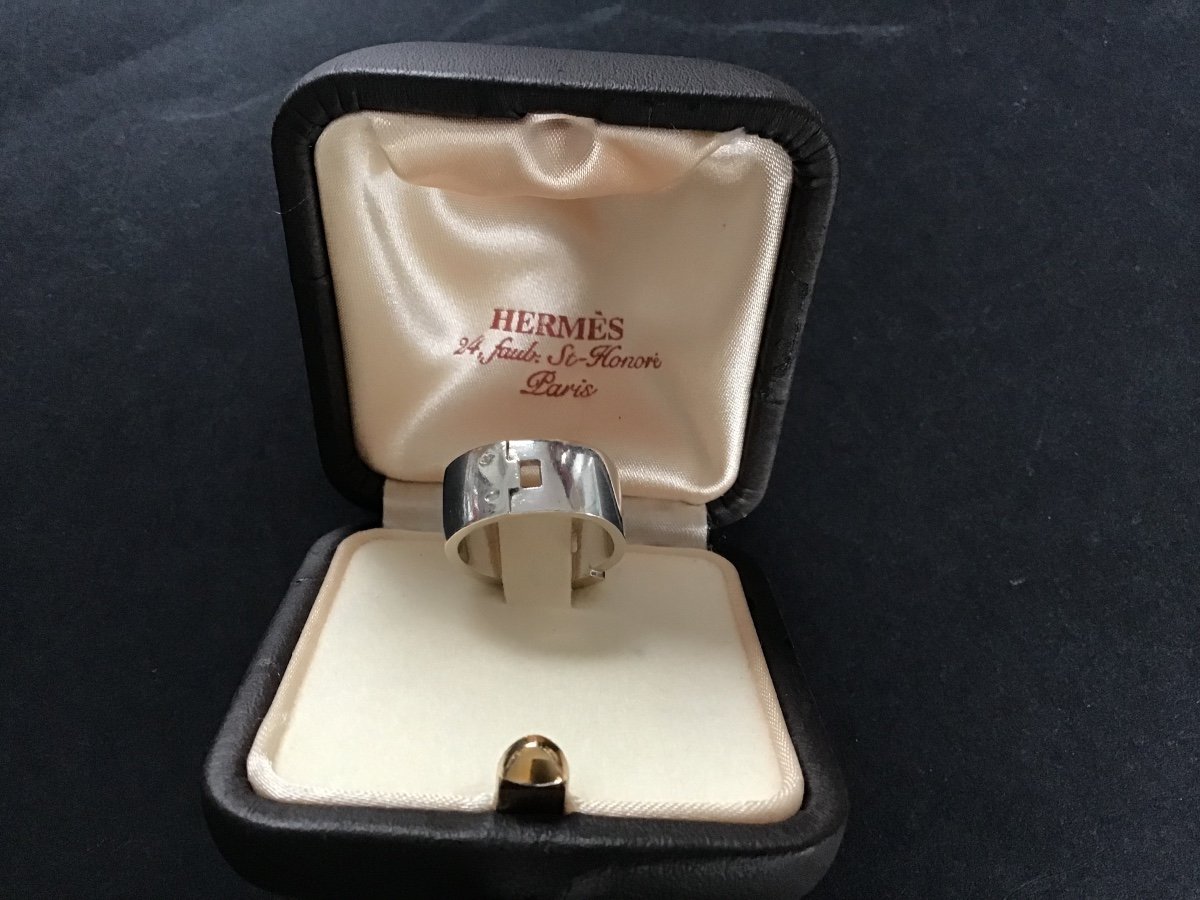 Proantic: Hermès Silver And Gold Vintage Ring