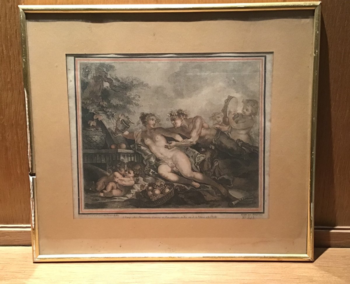Engraving By Caresme Painter Of The King 18th Century -photo-2