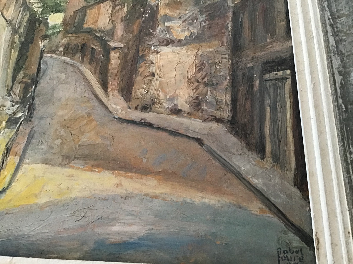 Peinture sur isorel Montmartre signée et datée 1954-photo-3