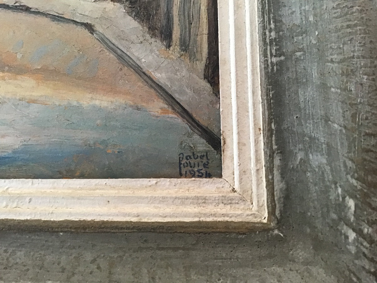 Peinture sur isorel Montmartre signée et datée 1954-photo-2