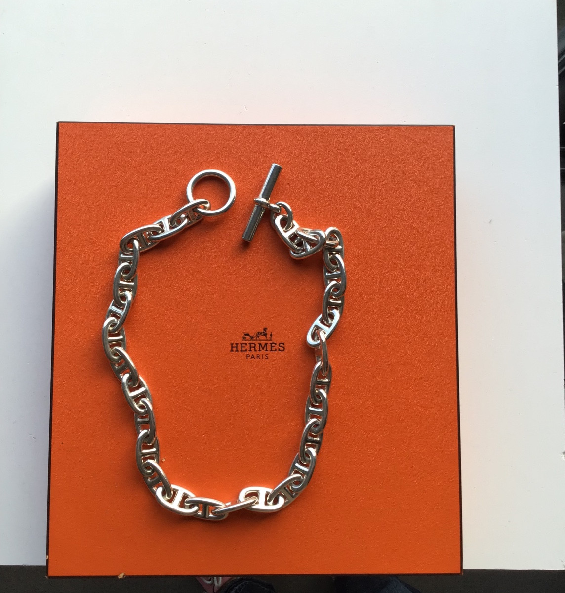 Hermès Anchor Chain Necklace 135g-photo-1