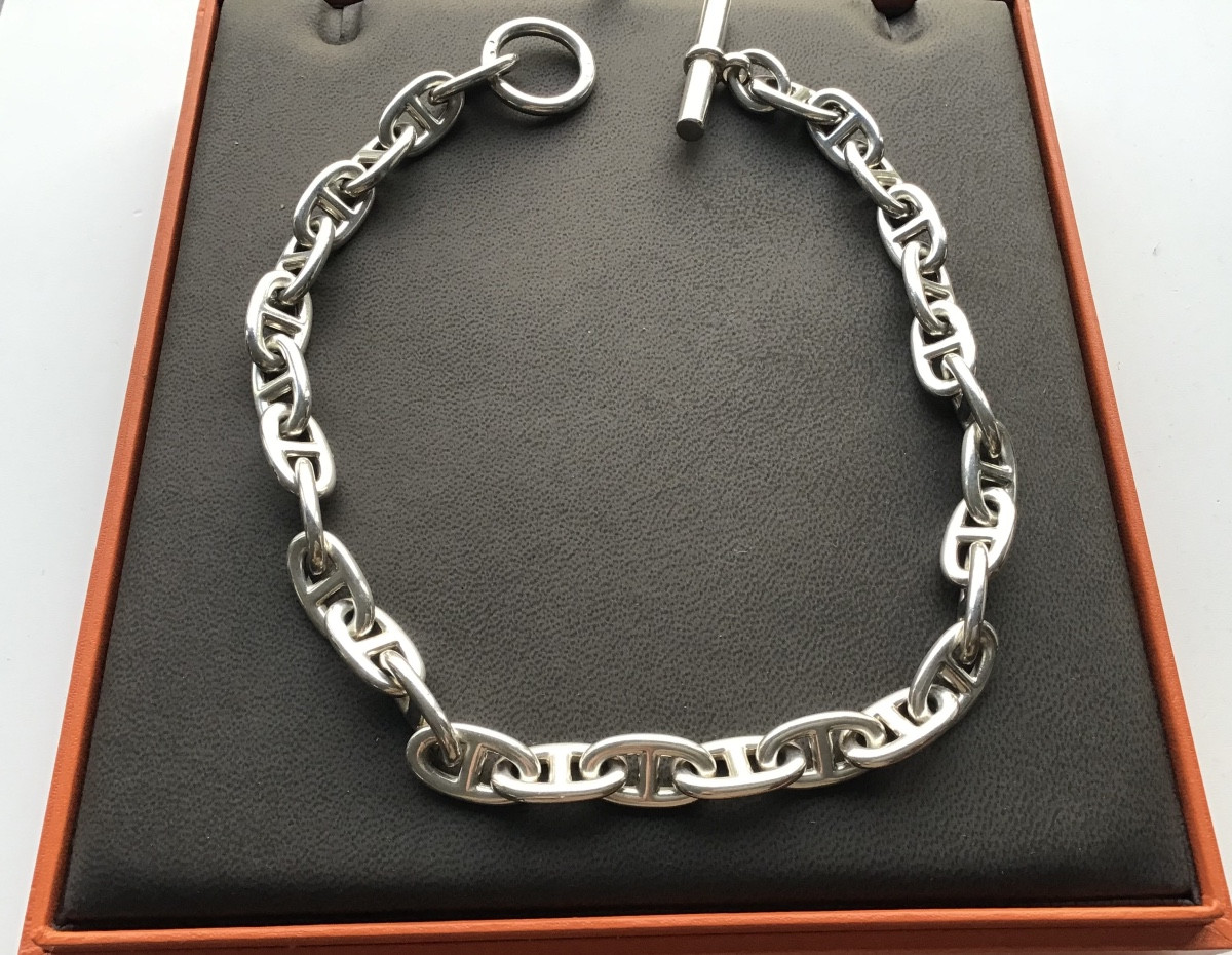 Hermès Anchor Chain Necklace 135g