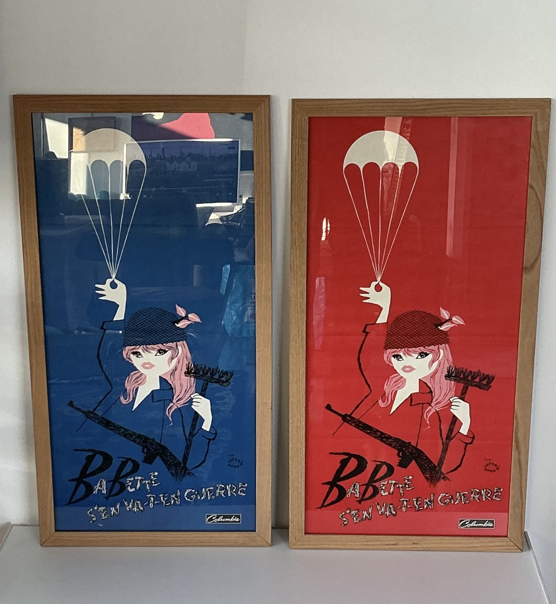 Paire d’affiches originales Brigitte Bardot pour le film Babette s’en va en guerre 1959-photo-2