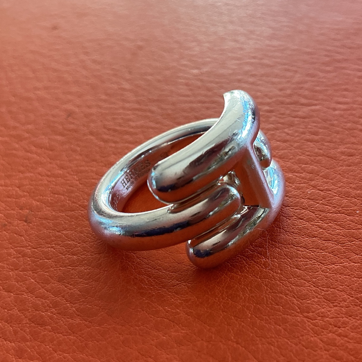 Bague HERMES vintage en argent-photo-2