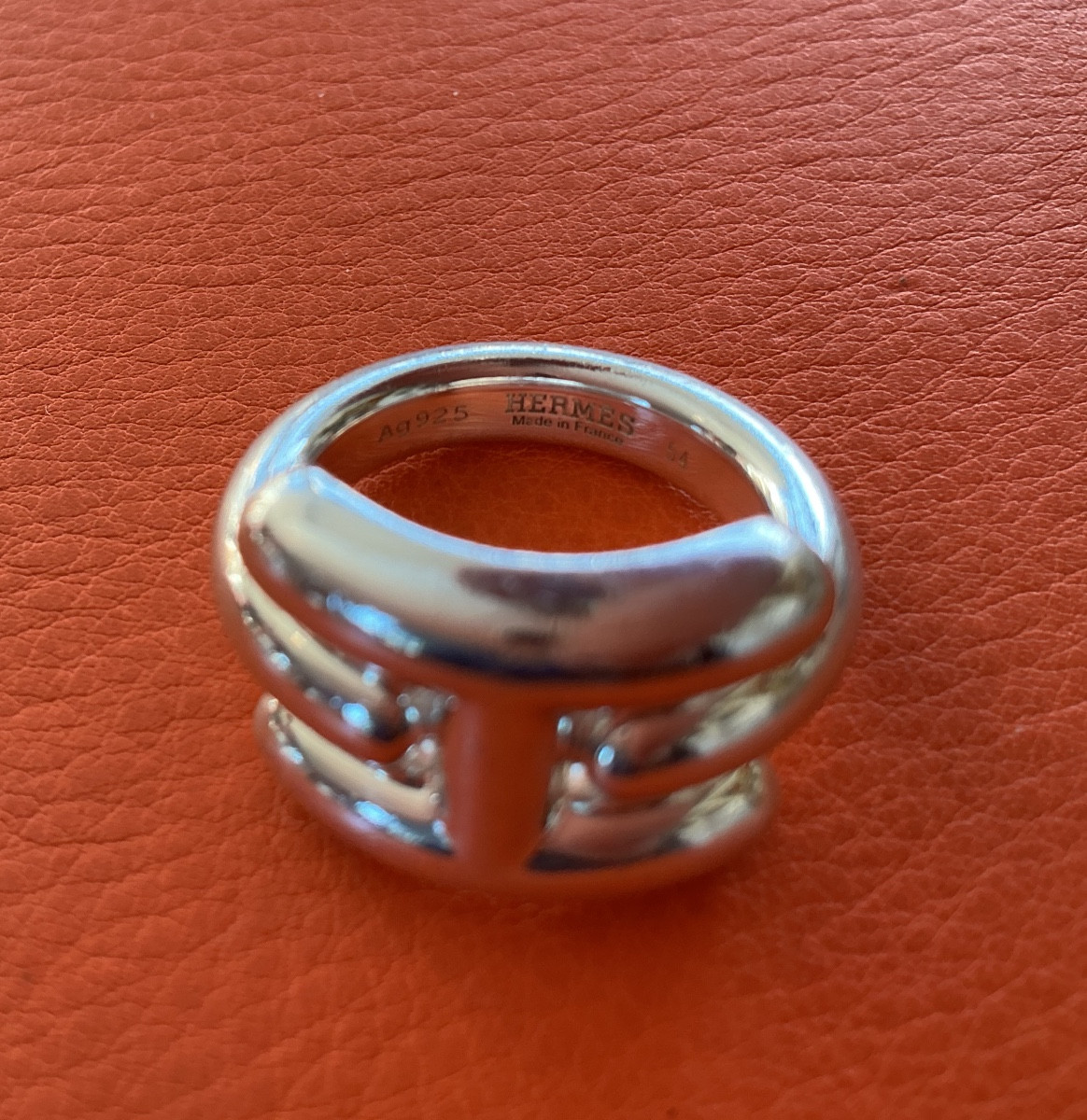 Bague HERMES vintage en argent-photo-3