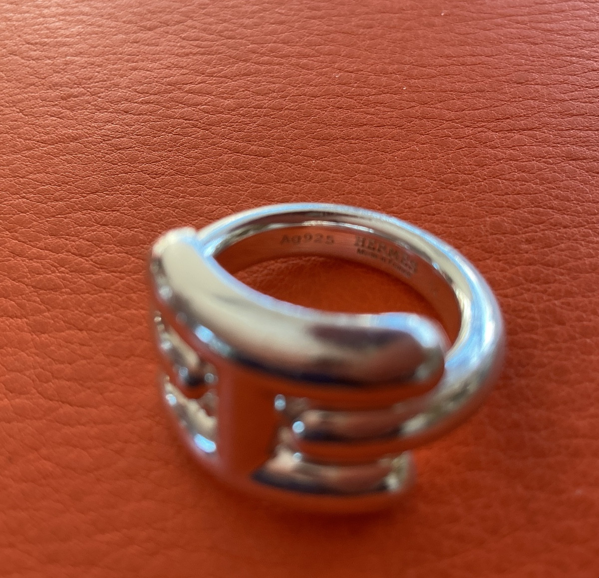 Bague HERMES vintage en argent-photo-4