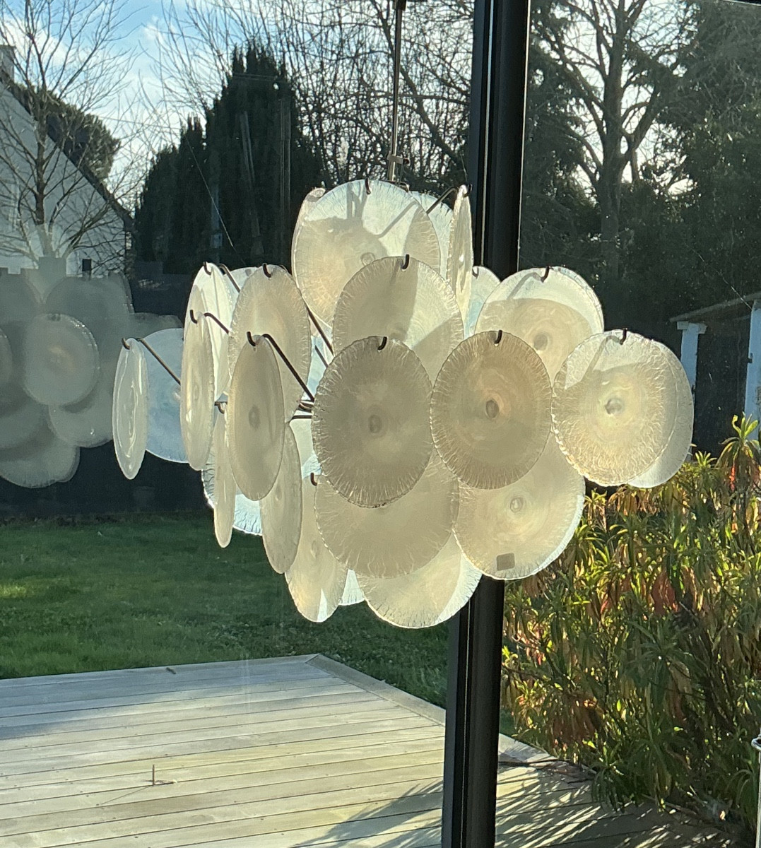 Large Murano Chandelier Designed By Carlo Nason 1960/70-photo-2