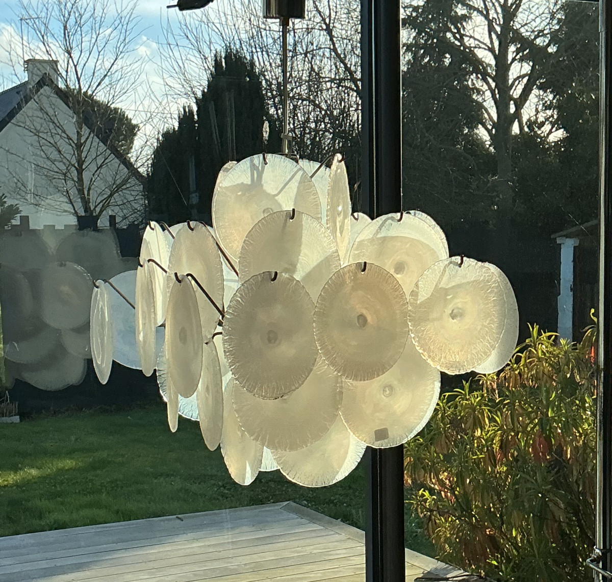 Large Murano Chandelier Designed By Carlo Nason 1960/70-photo-3