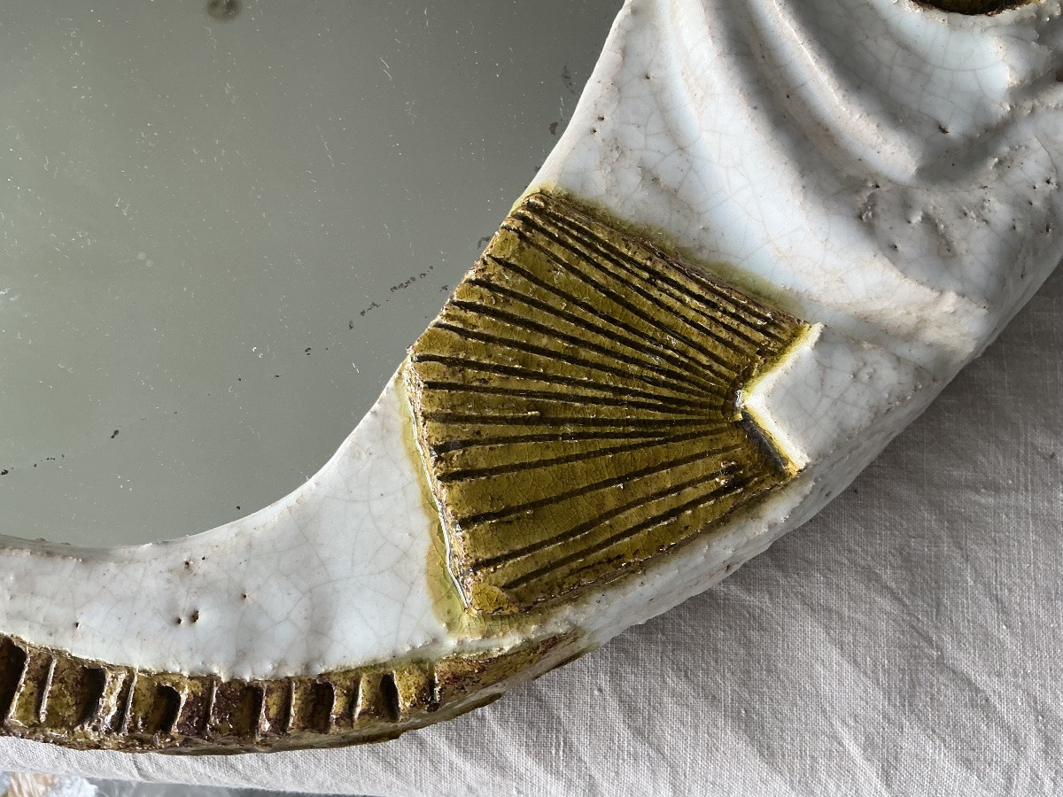 Ceramic Fish Mirror From The 60s/70s-photo-3