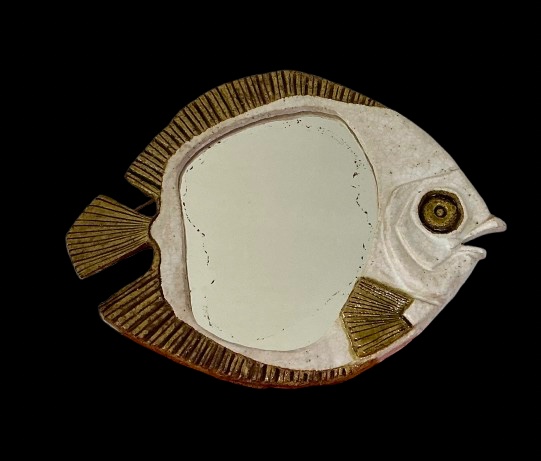 Ceramic Fish Mirror From The 60s/70s