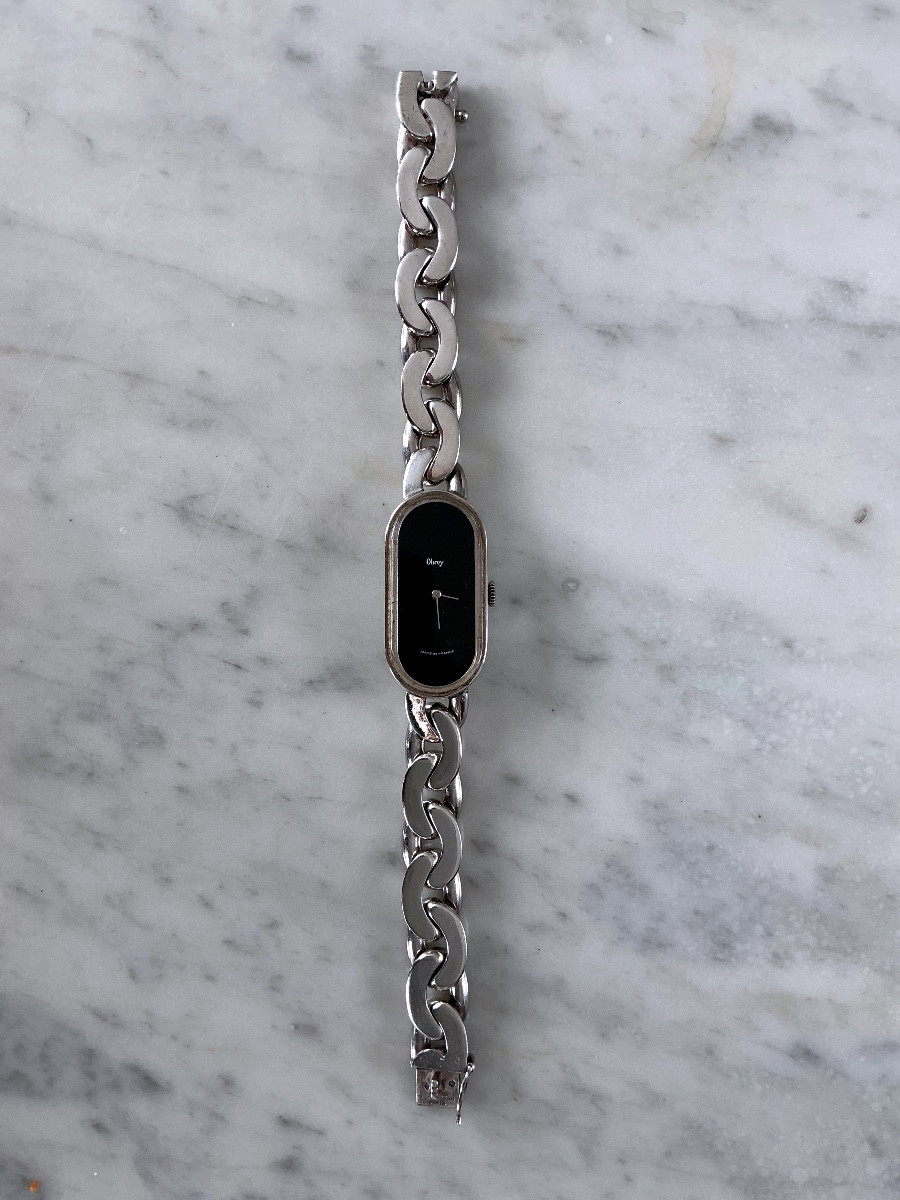 Montre argent vintage OBREY design E. MEERSON