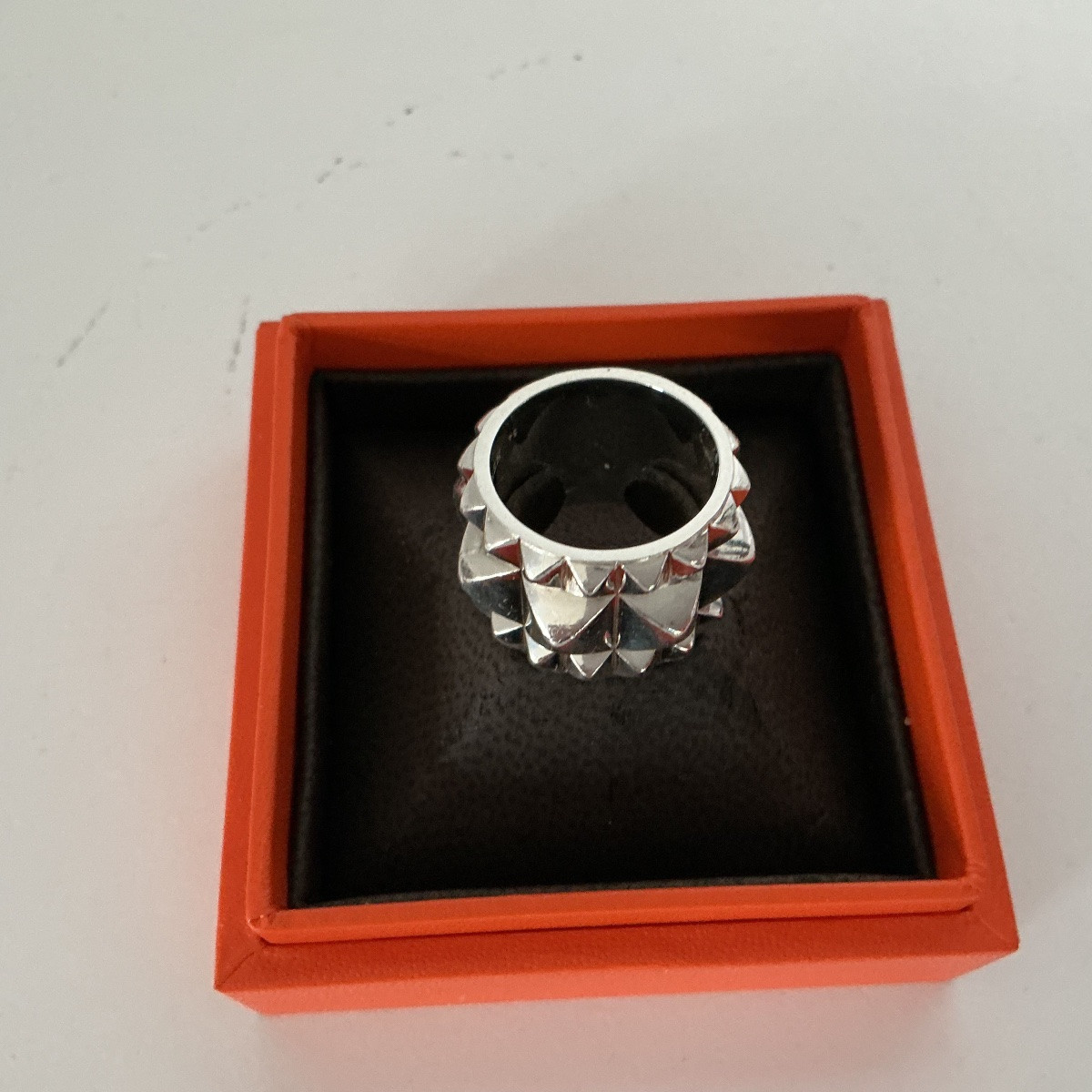 Bague HERMES en argent Espionne -photo-2