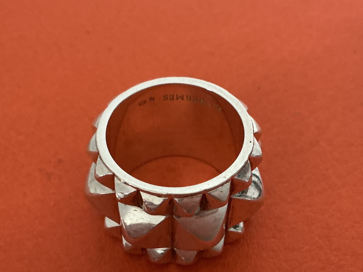 Bague HERMES en argent Espionne -photo-1