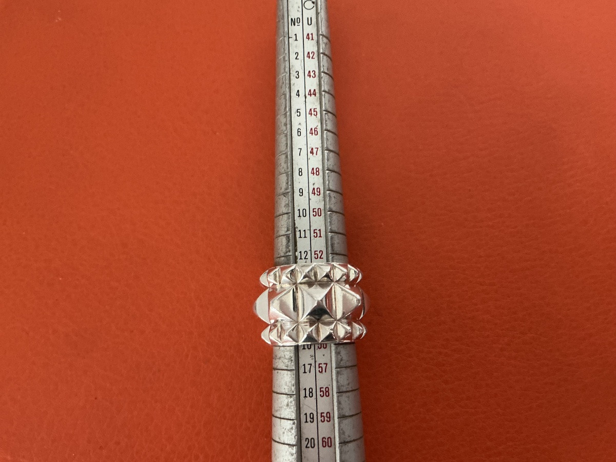 Bague HERMES en argent Espionne -photo-4