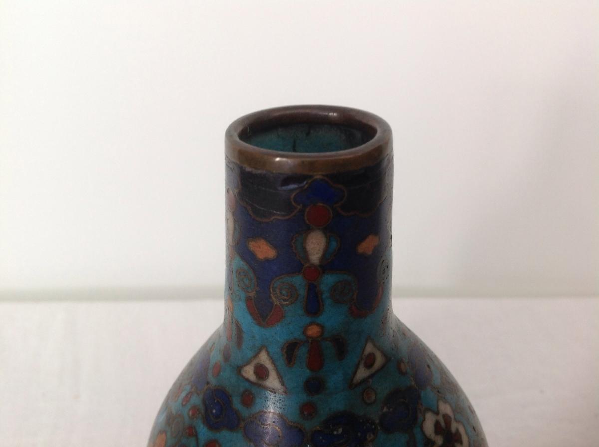 Vase In Cloisonne XIX Email-photo-2