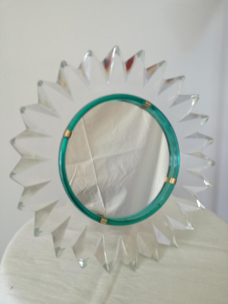 Miroir Lalique En Forme De Marguerite Années 50/60-photo-2