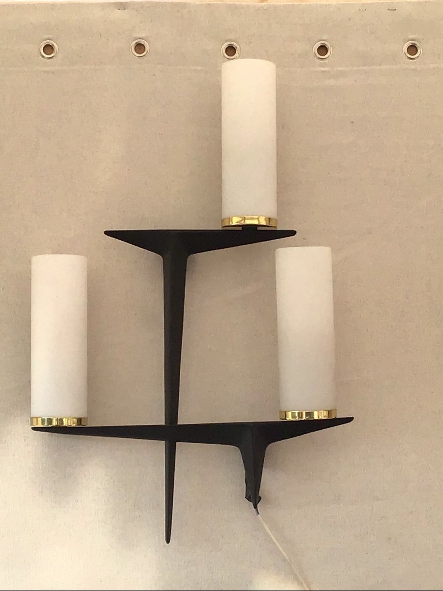 Large Wall Lamp Arlus 1950-photo-3