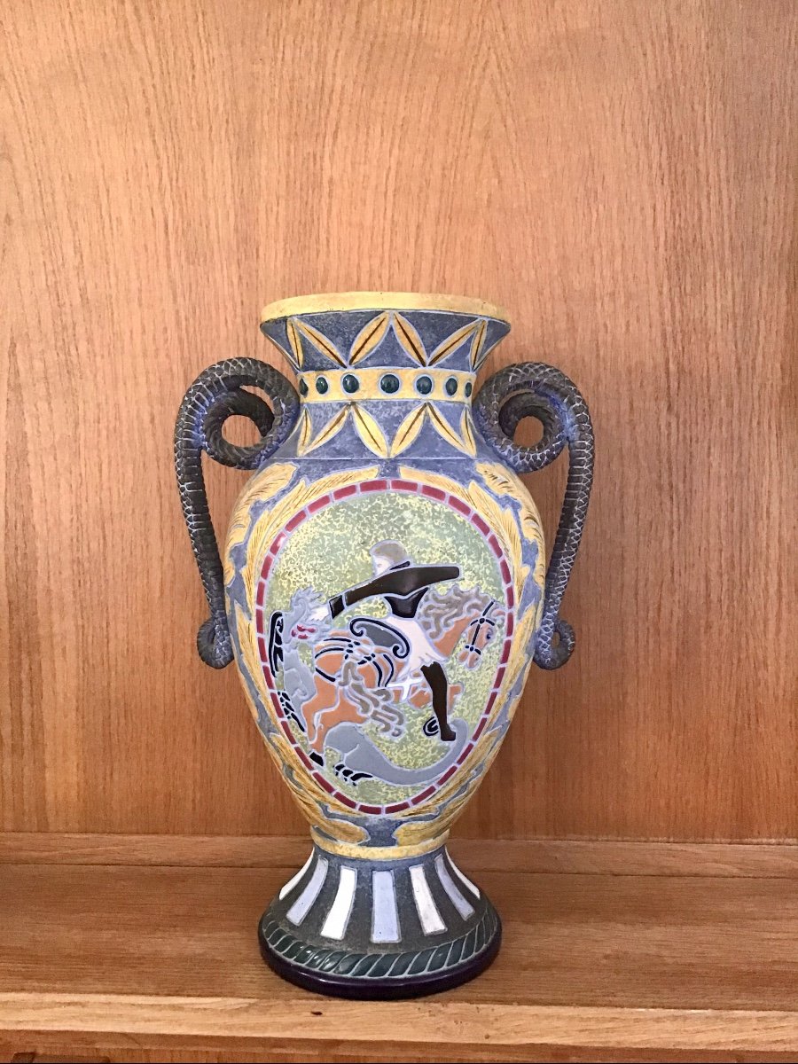 Large Art Deco Amphora Vase Amphora-photo-2