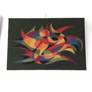 Kinetic Tapestry Signed Gilles Duvert 1970
