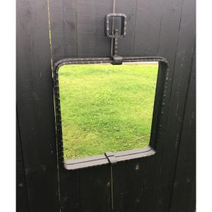 Large Brutalist Wrought Iron Mirror Circa 1960/70