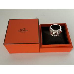 Bague HERMES en argent Espionne 