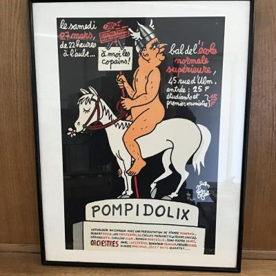 Affiche Originale Pompidolix Par Jean Effel