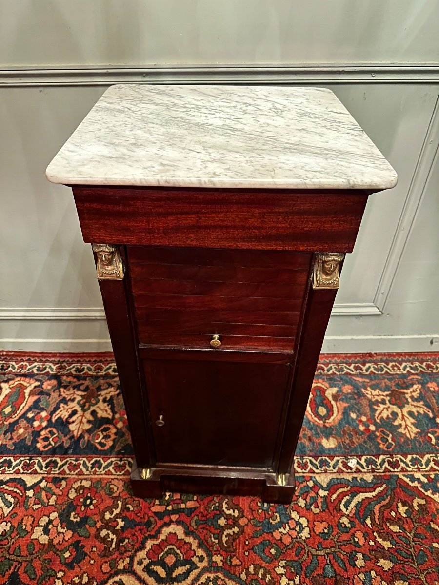 Chevet D’epoque Empire Retour D’egypte,en Acajou. -photo-3