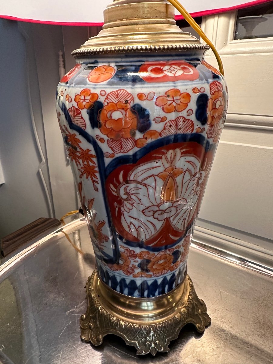 Lampe Porcelaine D’ Imari Japon XIX ème.