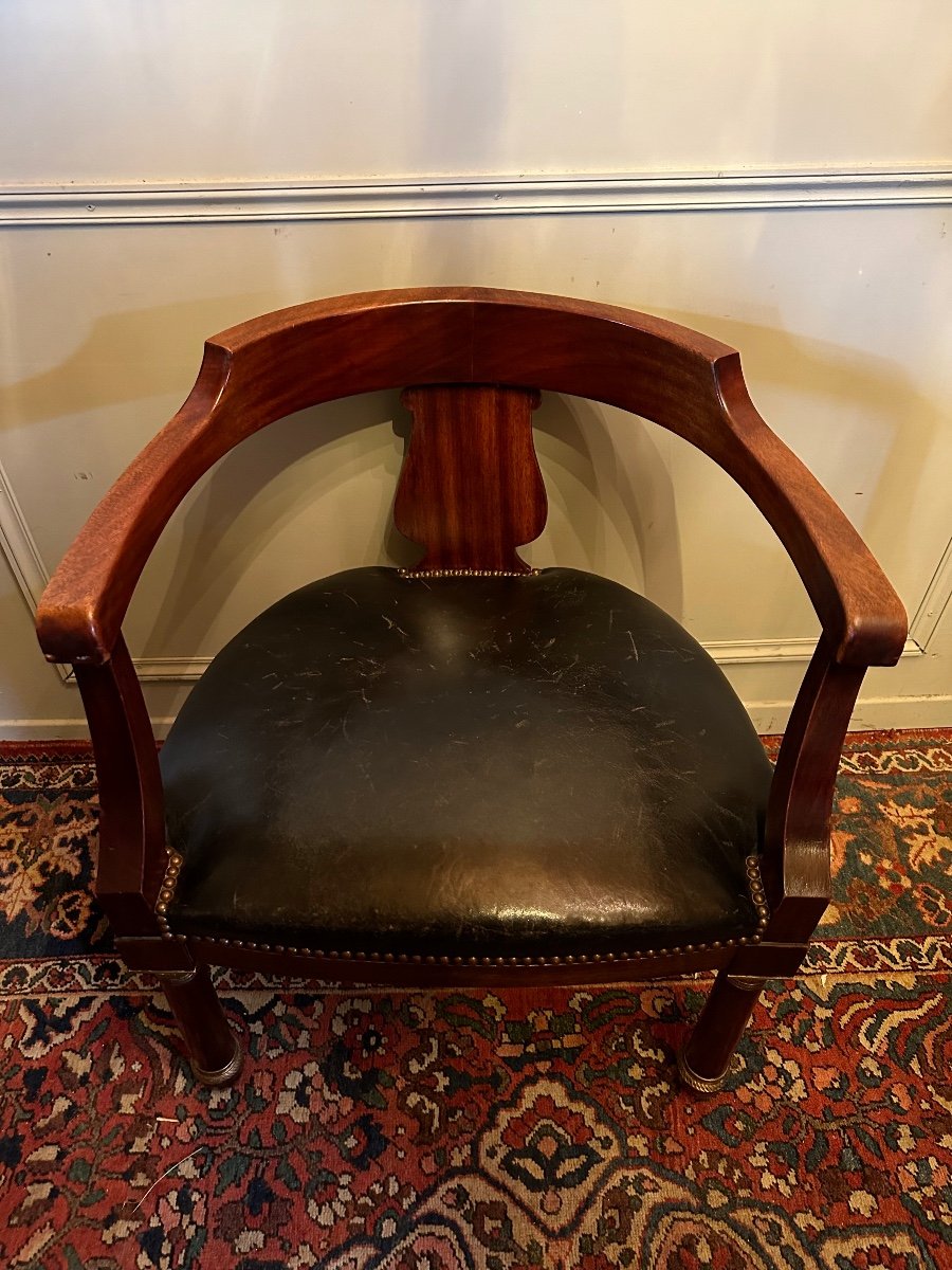 Office Armchair, Empire Style, Mahogany.-photo-2