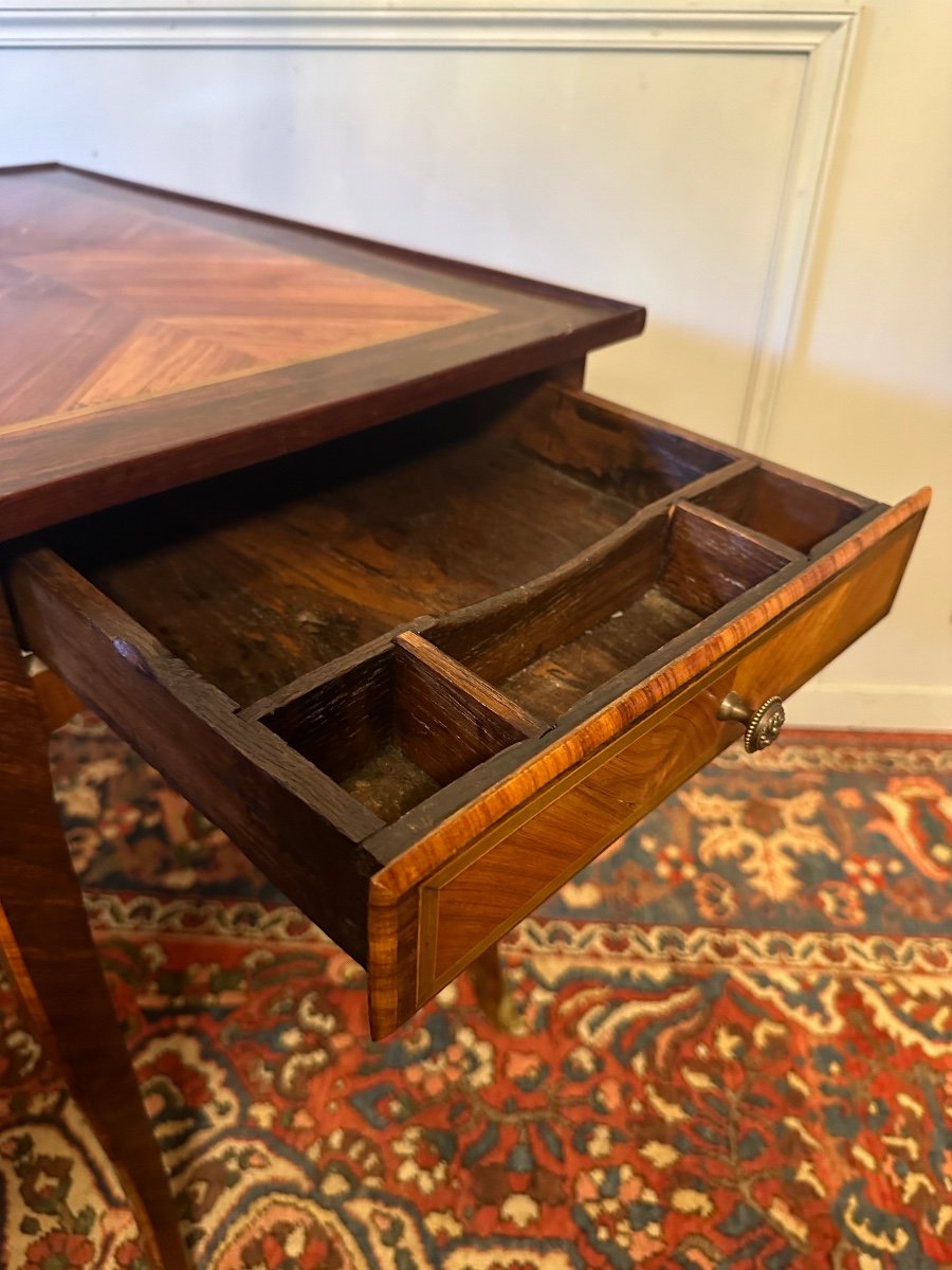 Small XVIIIth Century Desk In Marquetry.-photo-4