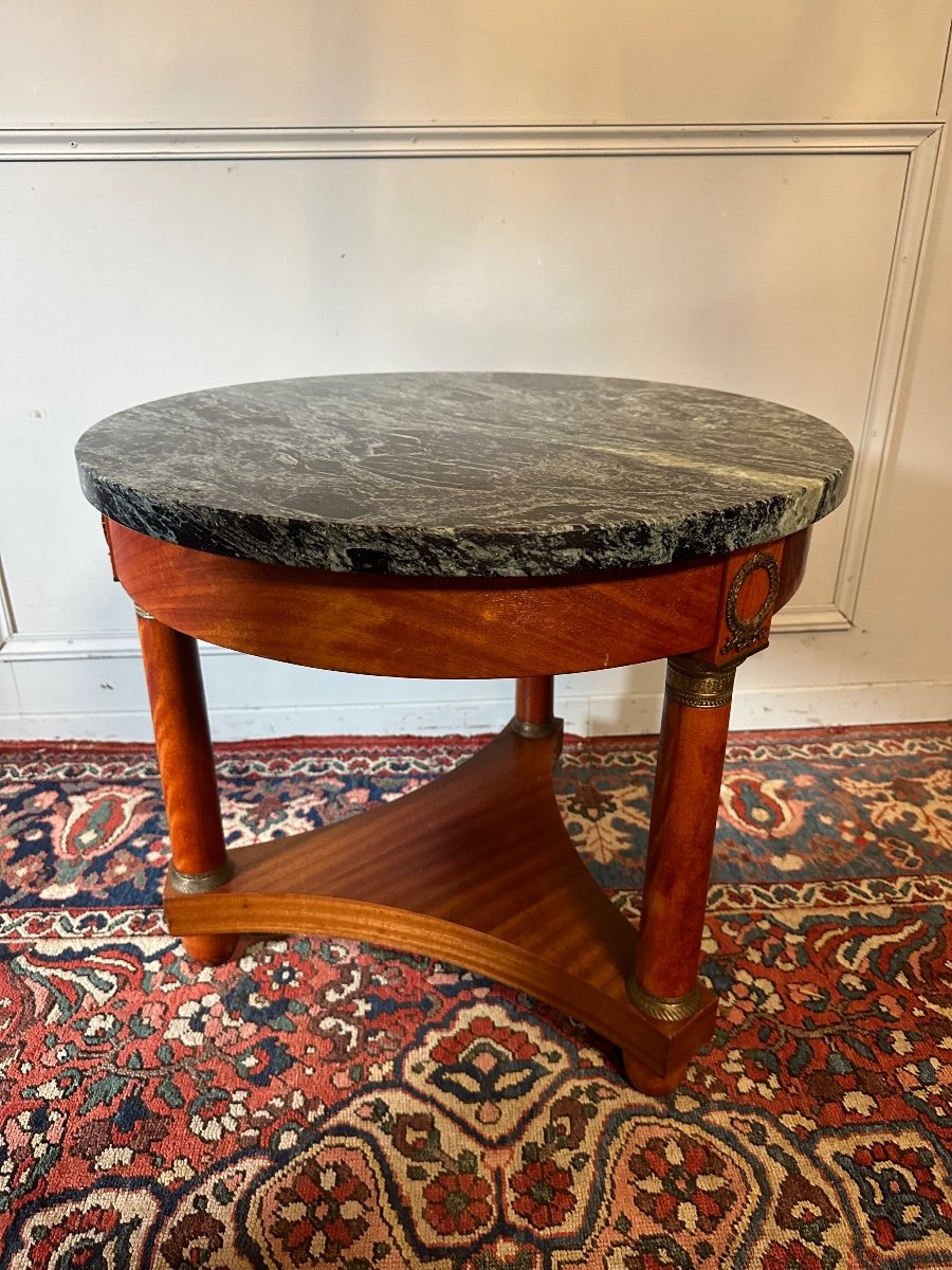 Empire Style Mahogany Pedestal Table.