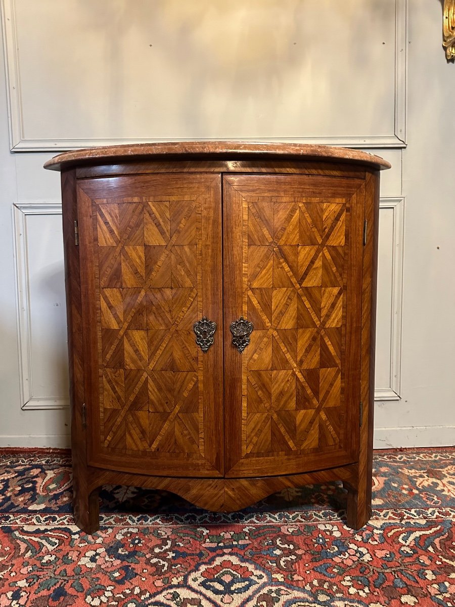 18th Century Corner In Marquetry.-photo-3