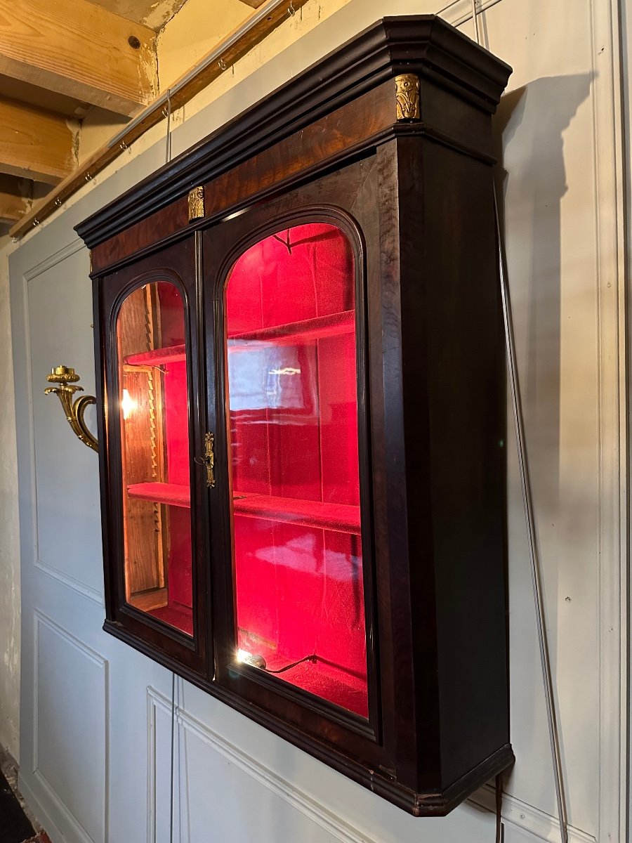 Bibus / Display Case From Napoleon III Period In Mahogany.