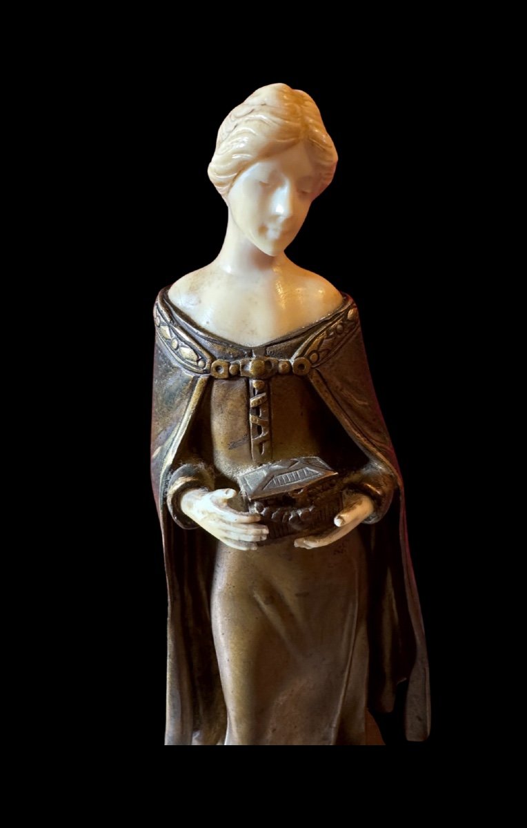 Louis Sosson ( Act 1905-1930 ) Sculpture Chryéléphantine. -photo-2