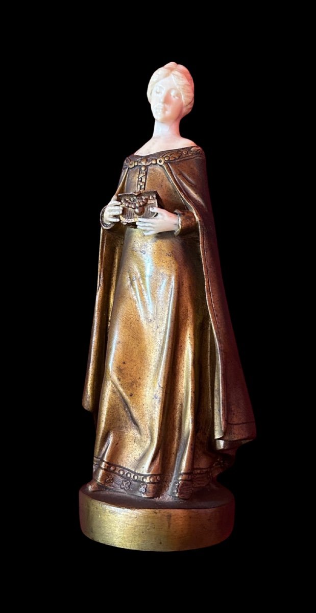 Louis Sosson ( Act 1905-1930 ) Sculpture Chryéléphantine. -photo-3