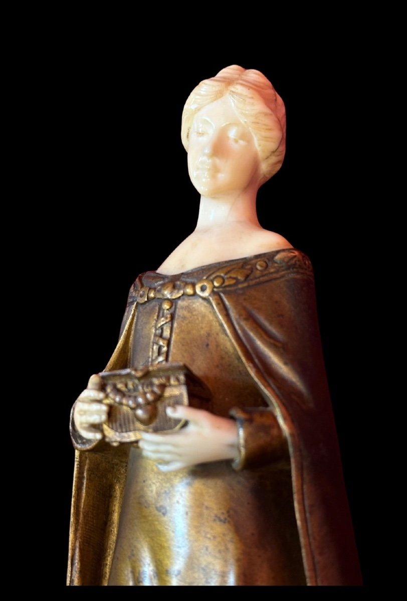 Louis Sosson ( Act 1905-1930 ) Sculpture Chryéléphantine. -photo-4