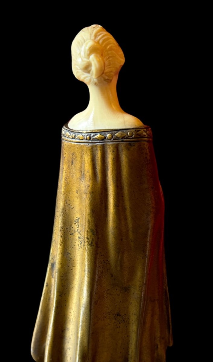 Louis Sosson ( Act 1905-1930 ) Sculpture Chryéléphantine. -photo-3