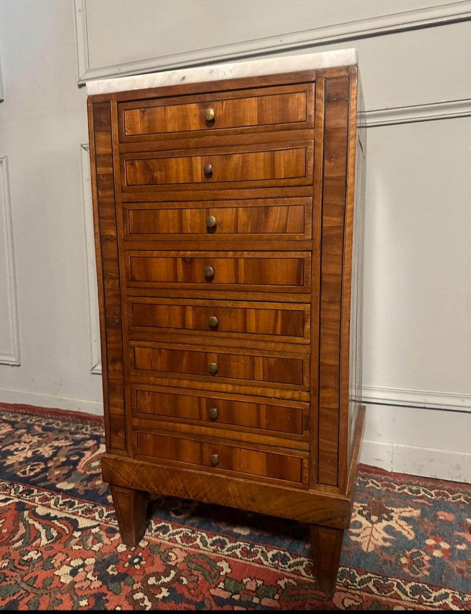 Italian Bedside Table / Chest Of Drawers From The 18th Century. 