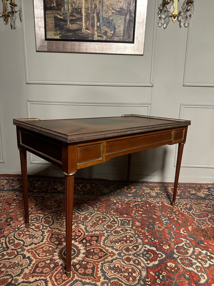 Louis XVI Style Mahogany Desk. -photo-3
