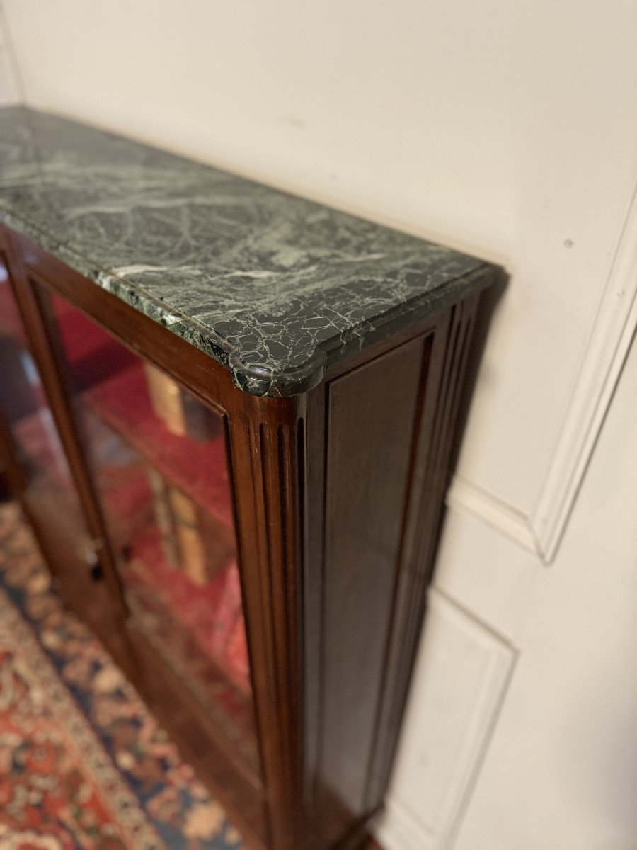 Louis XVI Style Mahogany Display Cabinet / Bookcase. -photo-2