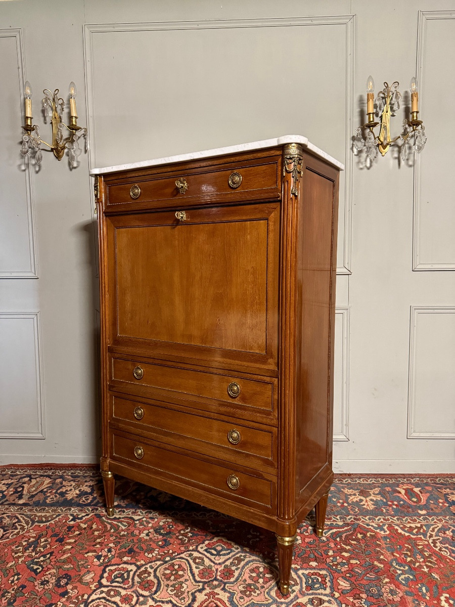 Louis XVI Style Mahogany Secretary. -photo-3