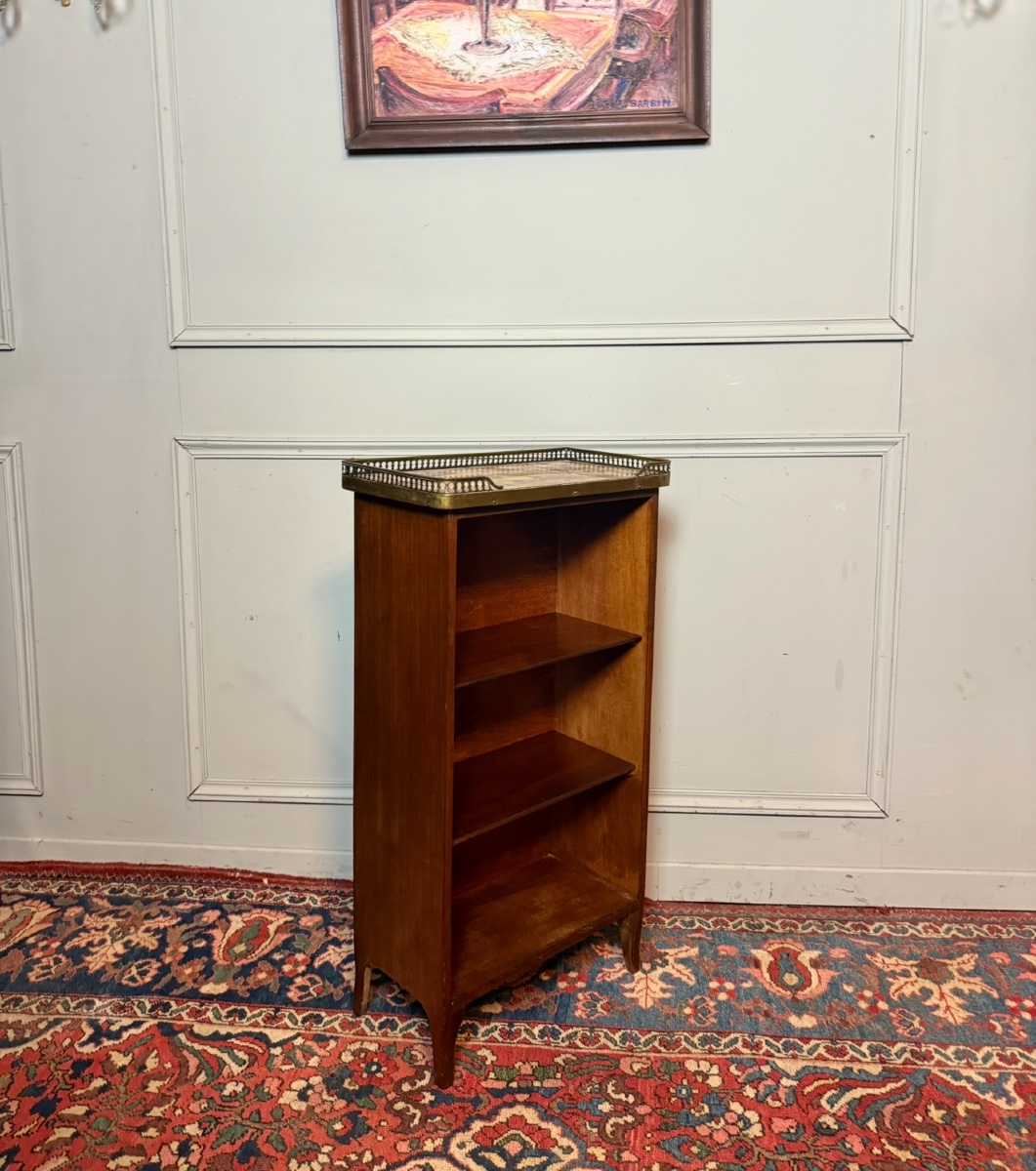 Small Louis XV Transitional Style Bookcase/bookcase, In Mahogany. -photo-3