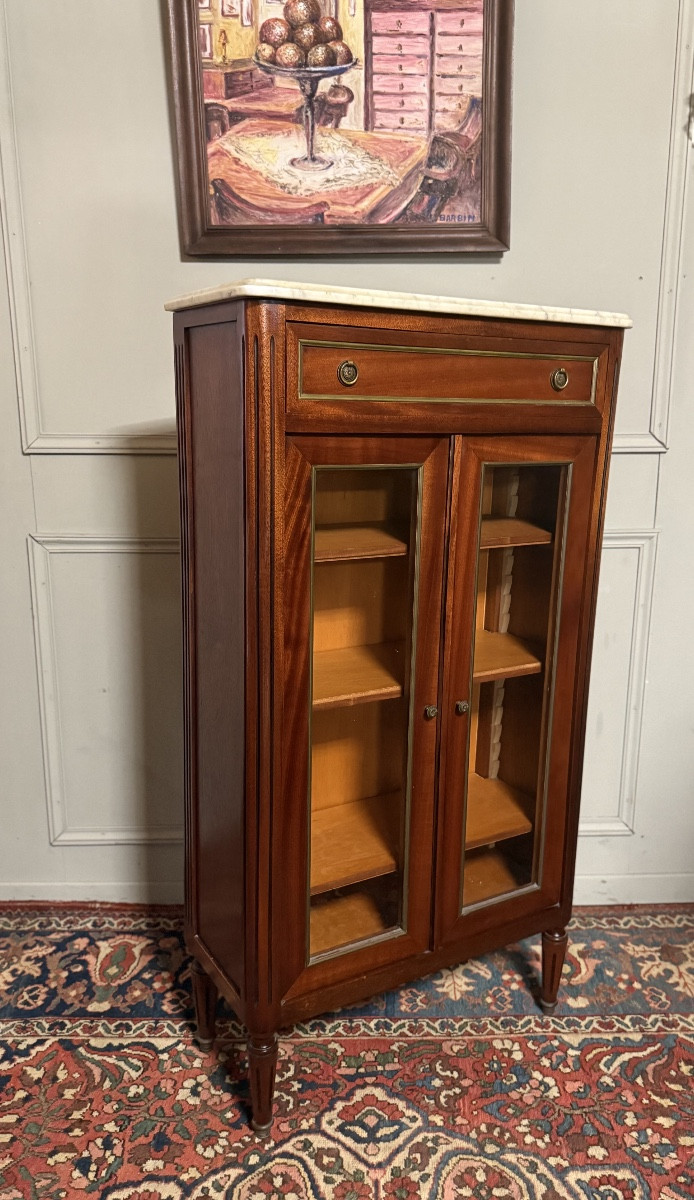 Bibus / Bibliothèque  de style Louis XVI en acajou. 