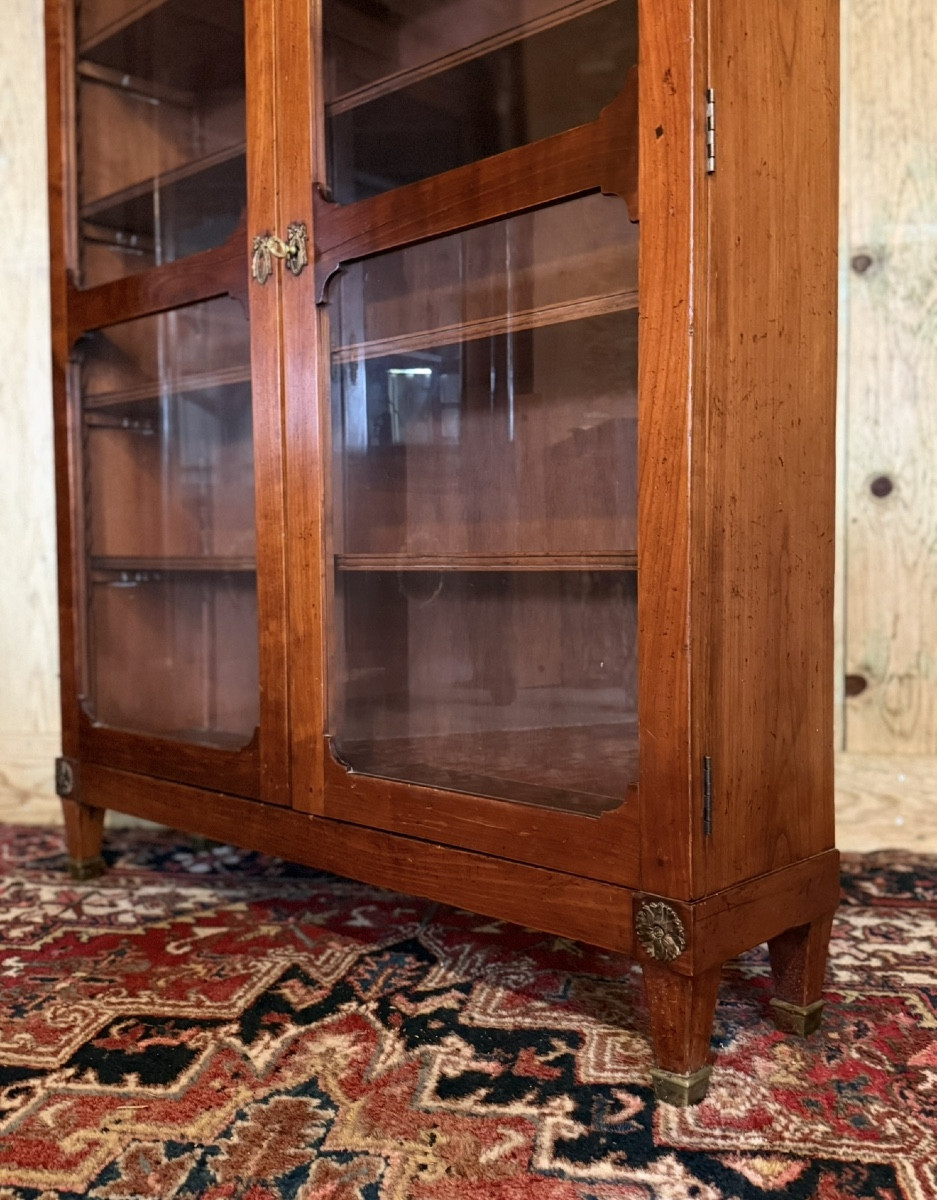Bibus / bibliothèque de style Louis XVI en acajou. -photo-4