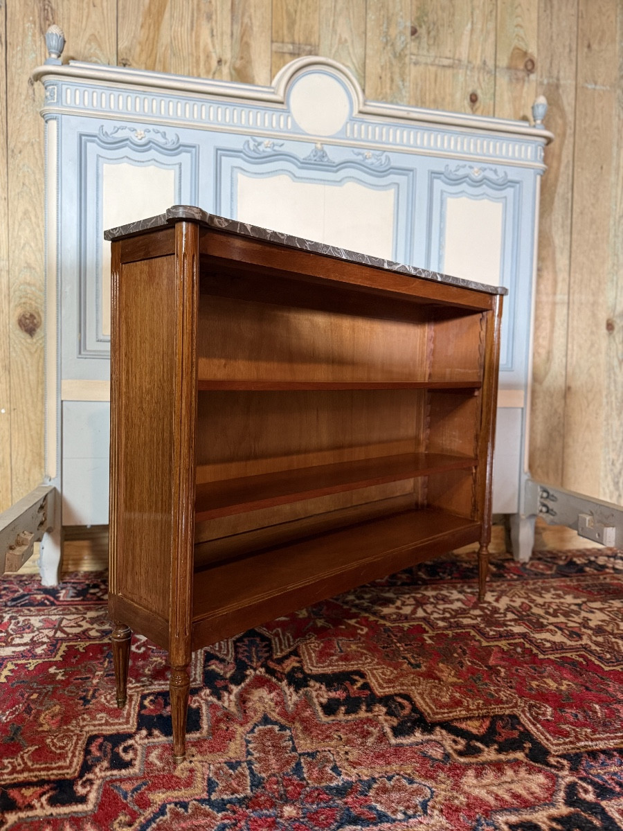 Bibus / bibliothèque de style Louis XVI  en acajou. -photo-1
