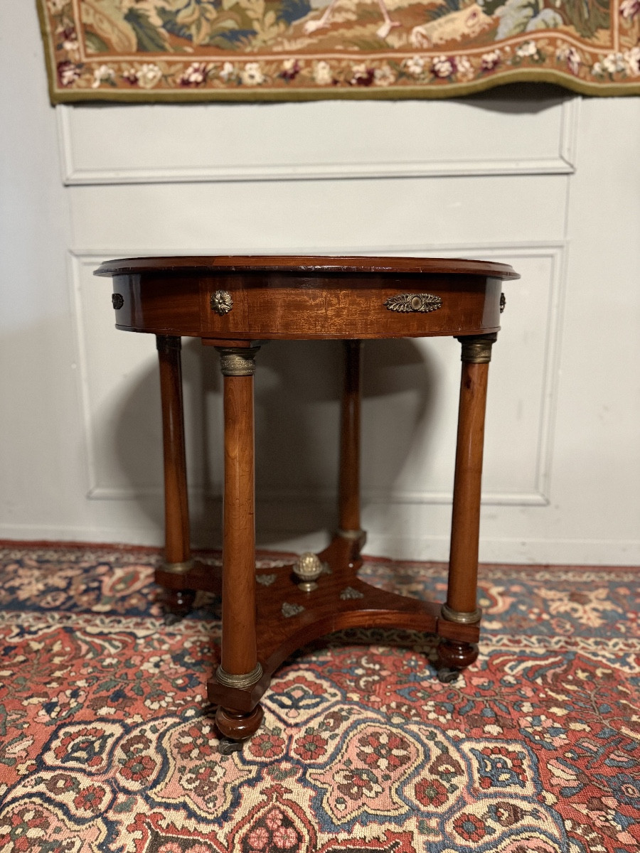 Empire Style Mahogany Pedestal Table. -photo-2