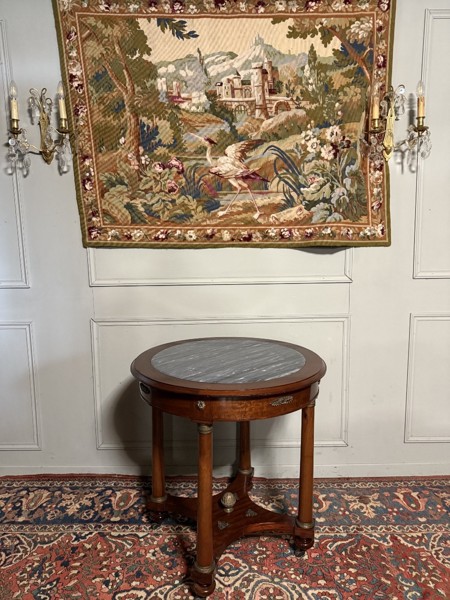 Empire Style Mahogany Pedestal Table. -photo-3