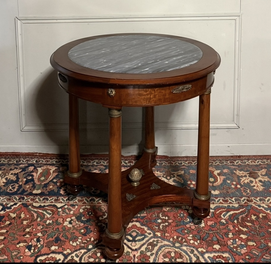 Empire Style Mahogany Pedestal Table. 