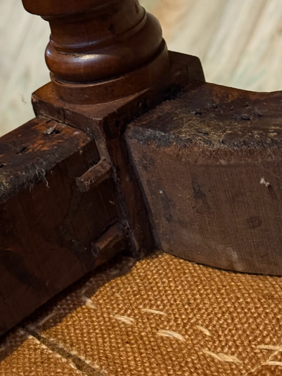 Paire de bergères gondoles d'époque Louis XVI en bois naturel. -photo-4